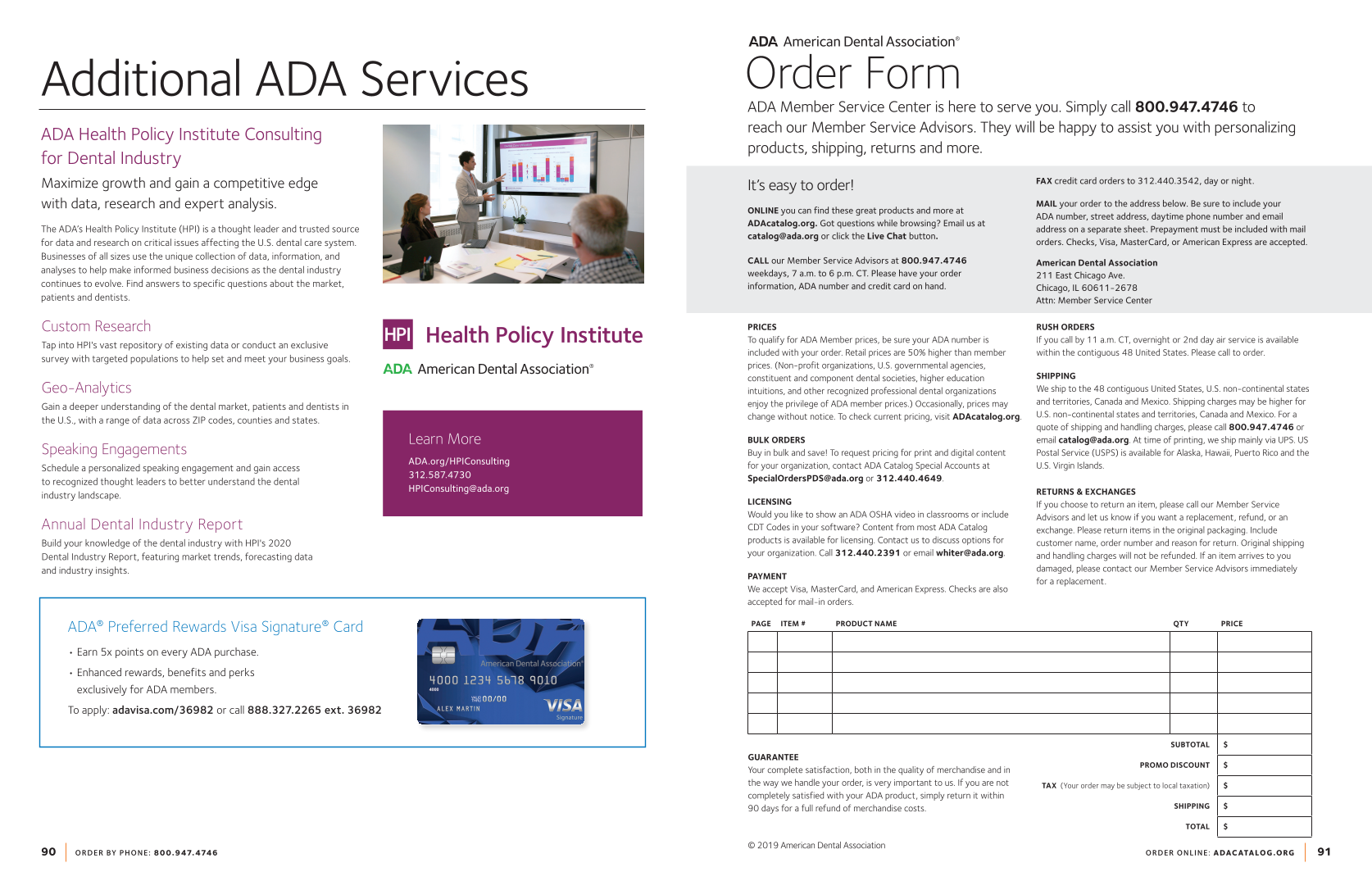 ADA Catalog 2020 (published in January 2020) page 46